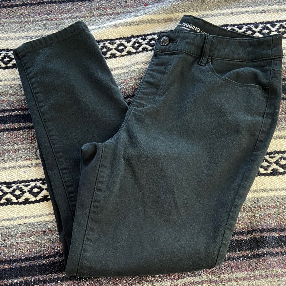 Chico's Sz 0.5 Platinum Jegging Faded Black Skinny Jeans Stretch Jeggings Sz 6